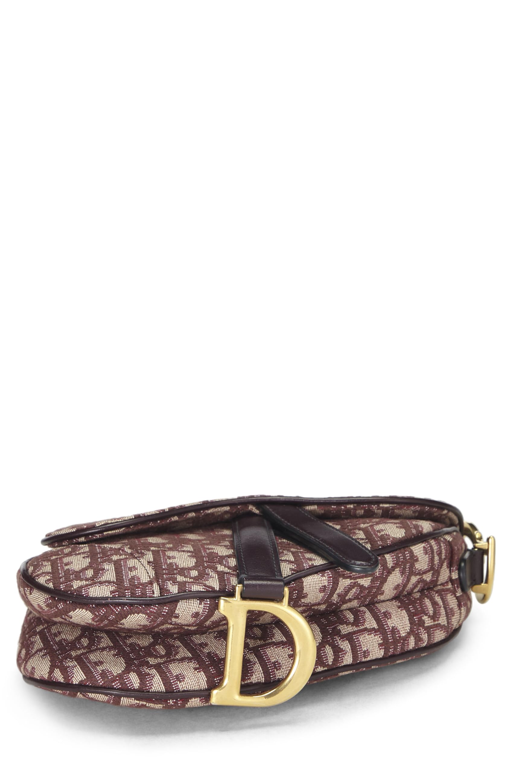 Dior,  Burgundy Oblique Saddle Bag Mini, Burgundy
