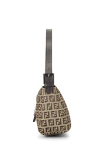 Fendi,  Beige Zucchino Canvas Shoulder Bag, Brown
