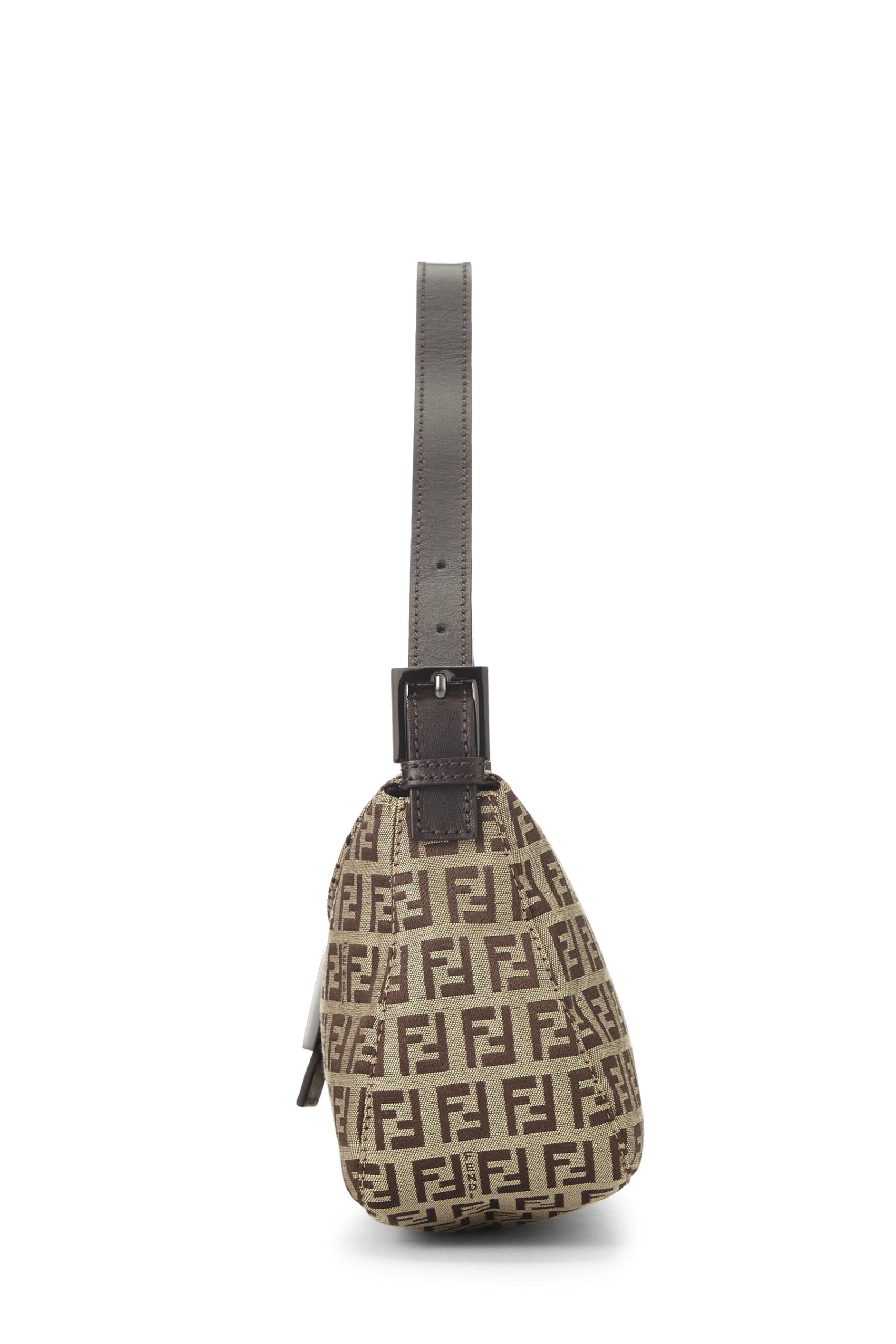 Fendi,  Beige Zucchino Canvas Shoulder Bag, Brown
