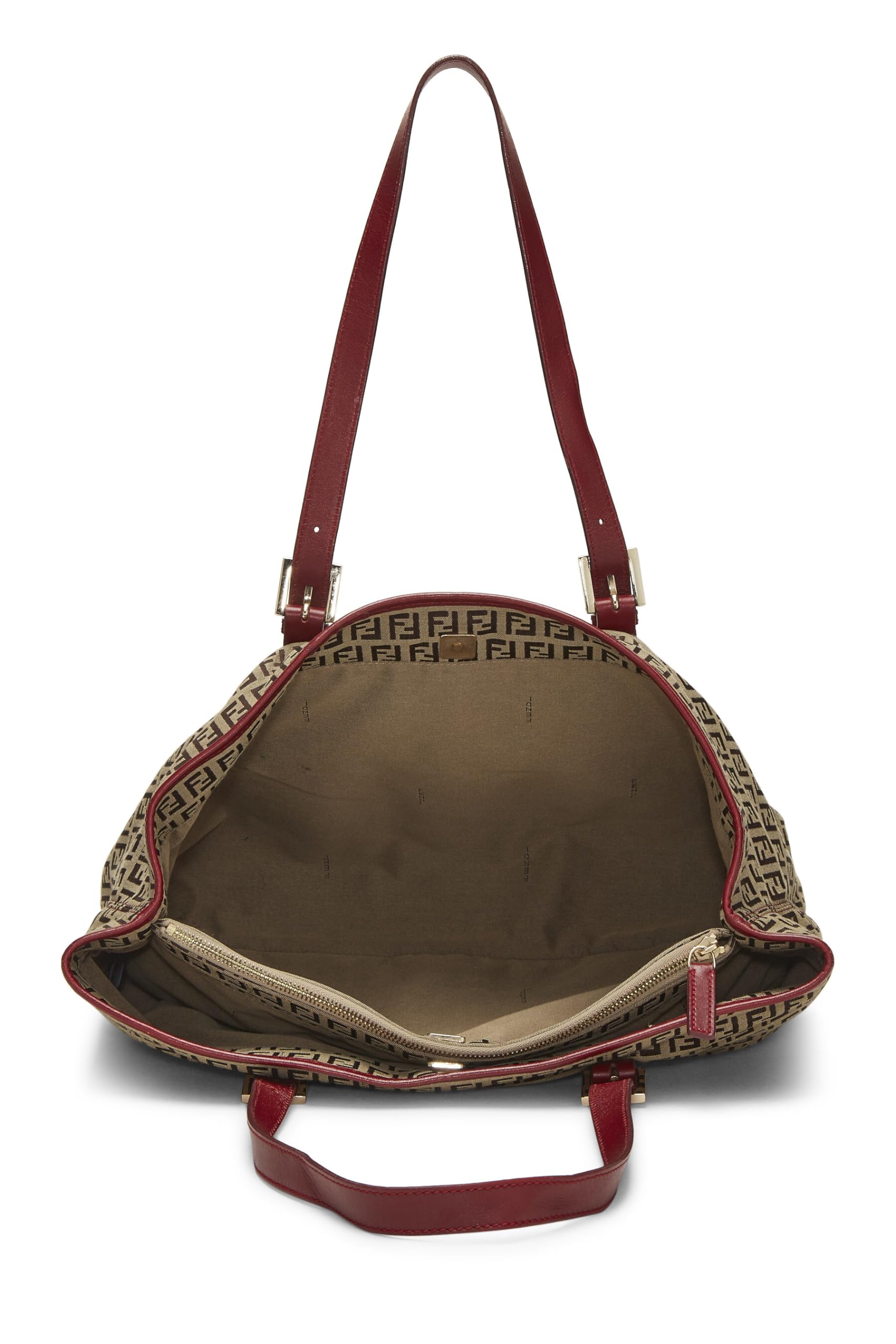 Fendi,  Red Zucchino Canvas Tote, Red