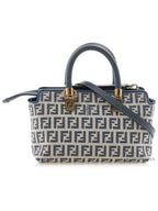 Fendi FF Small Fabric Tote Bag Blue