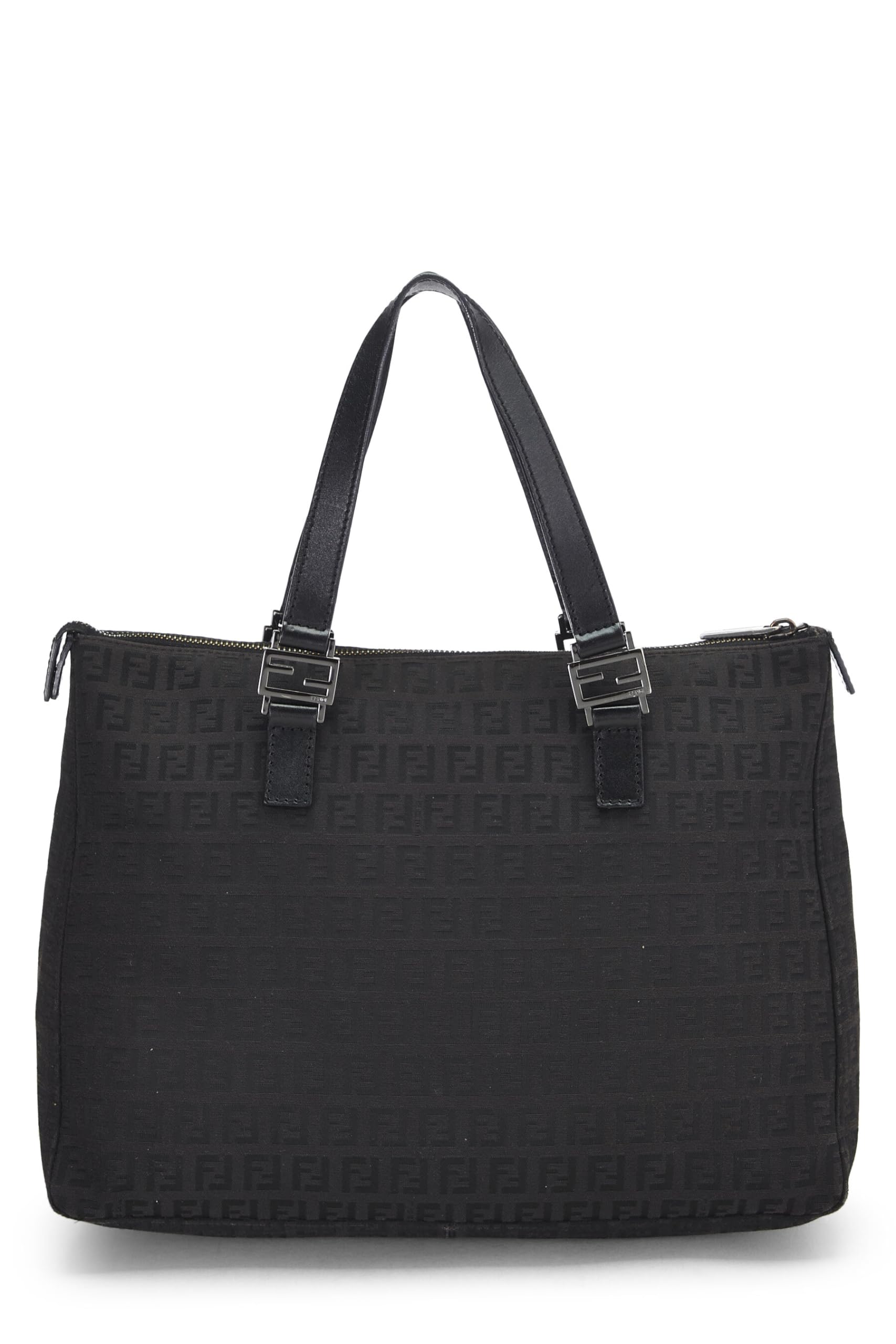Fendi,  Black Zucchino Canvas Tote Small, Black