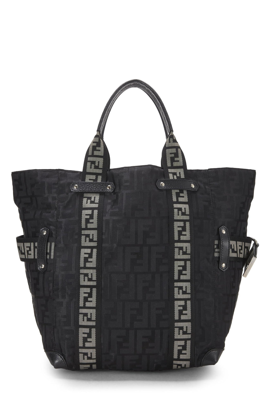 Fendi,  Black Zucca Nylon Tote, Black