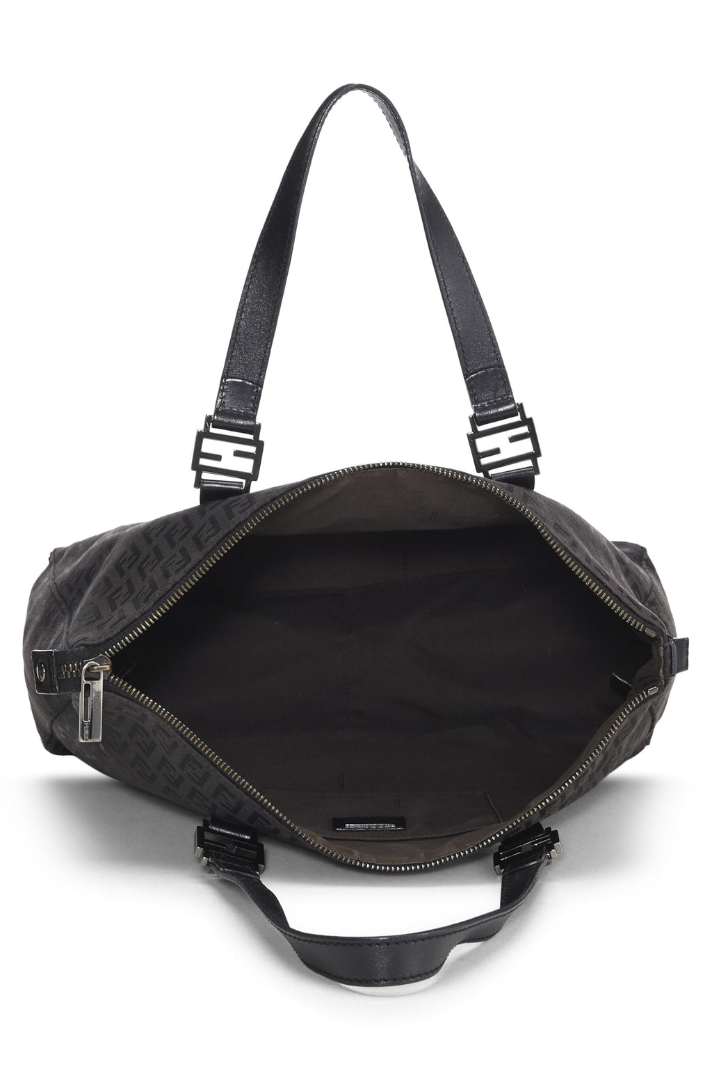 Fendi,  Black Zucchino Canvas Tote Small, Black
