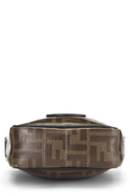 Fendi,  Black & Brown Zucca Coated Canvas Crossbody Bag, Black
