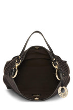Fendi,  Black Zucchino Canvas Hobo, Black