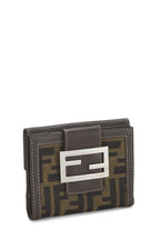 Fendi,  Brown Zucca Canvas Compact Wallet, Brown