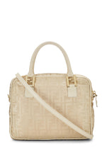 Fendi,  Beige Zucca Nylon Handbag, Beige