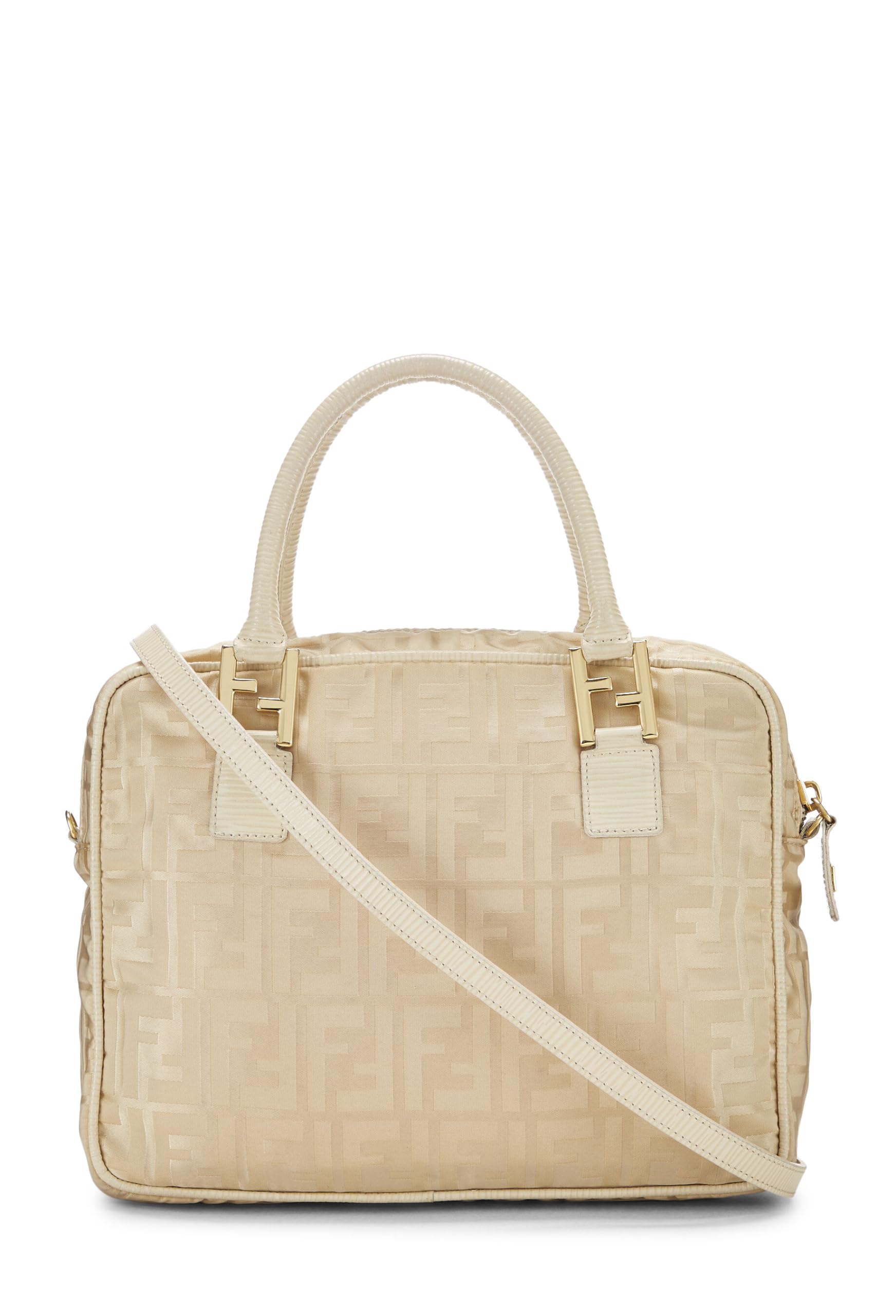 Fendi,  Beige Zucca Nylon Handbag, Beige