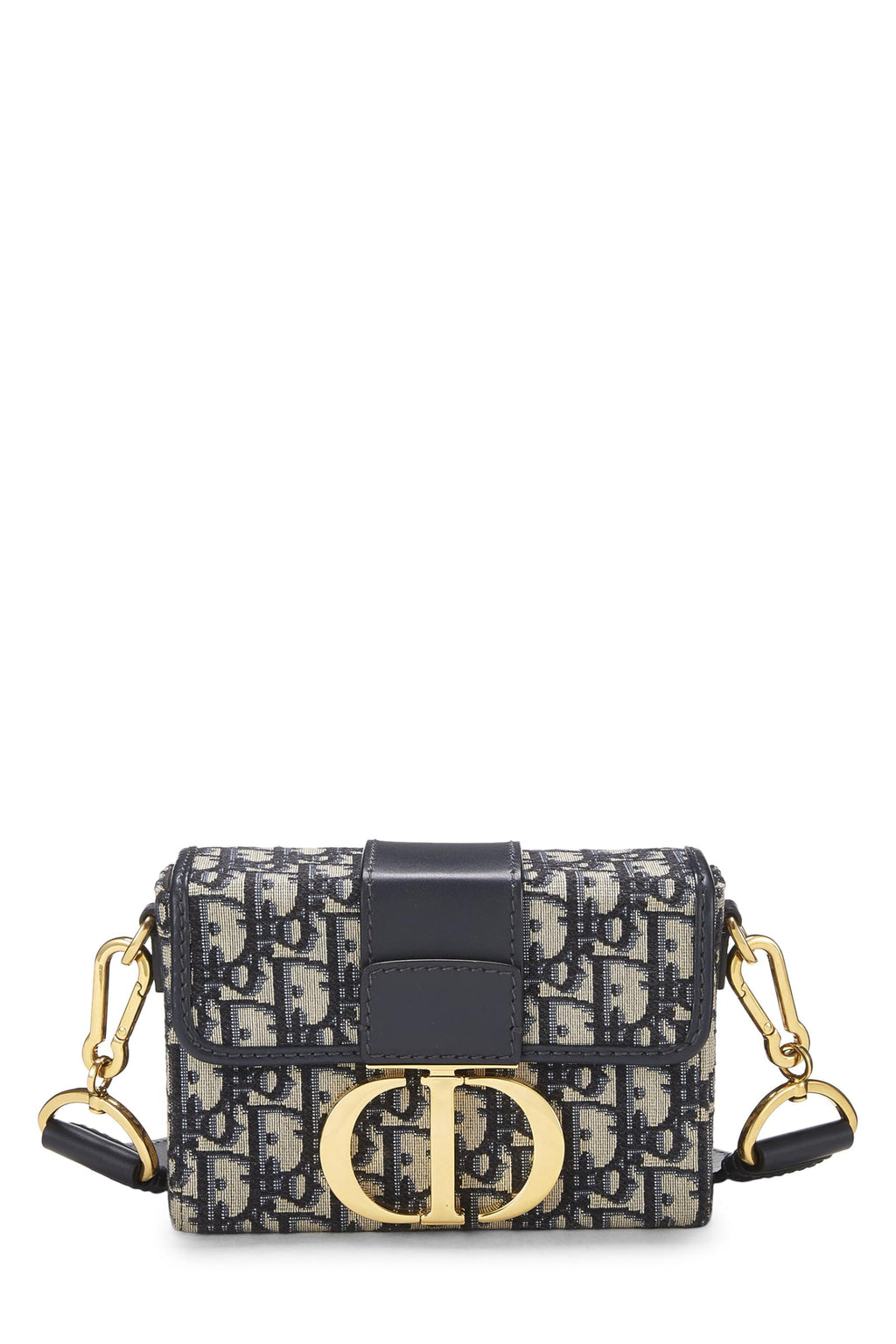 Dior,  Navy Oblique Jacquard 30 Montaigne Box Bag, Navy