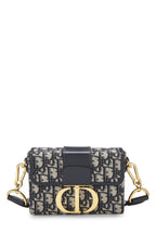 Dior,  Navy Oblique Jacquard 30 Montaigne Box Bag, Navy