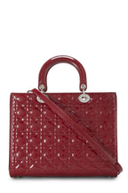 Dior,  Red Cannage Patent Leather Lady Dior Large, Red