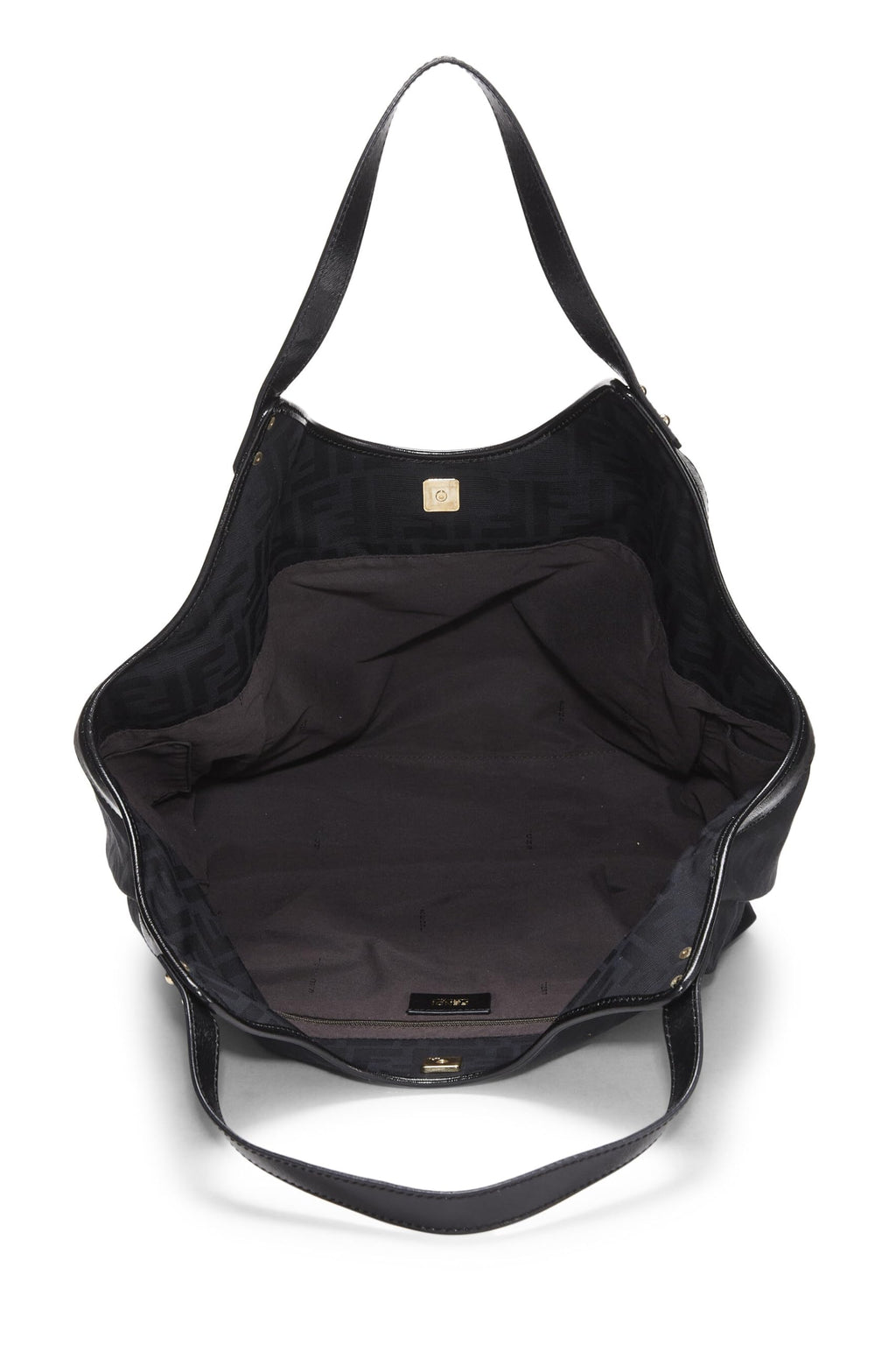 Fendi,  Black Zucca Canvas Chef Pocket Tote Large, Black