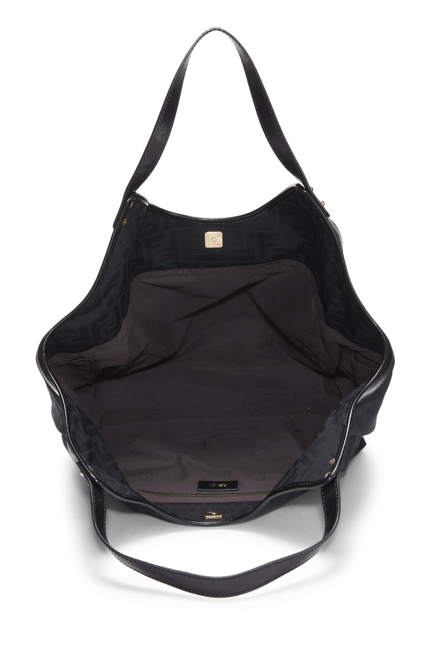 Fendi,  Black Zucca Canvas Chef Pocket Tote Large, Black