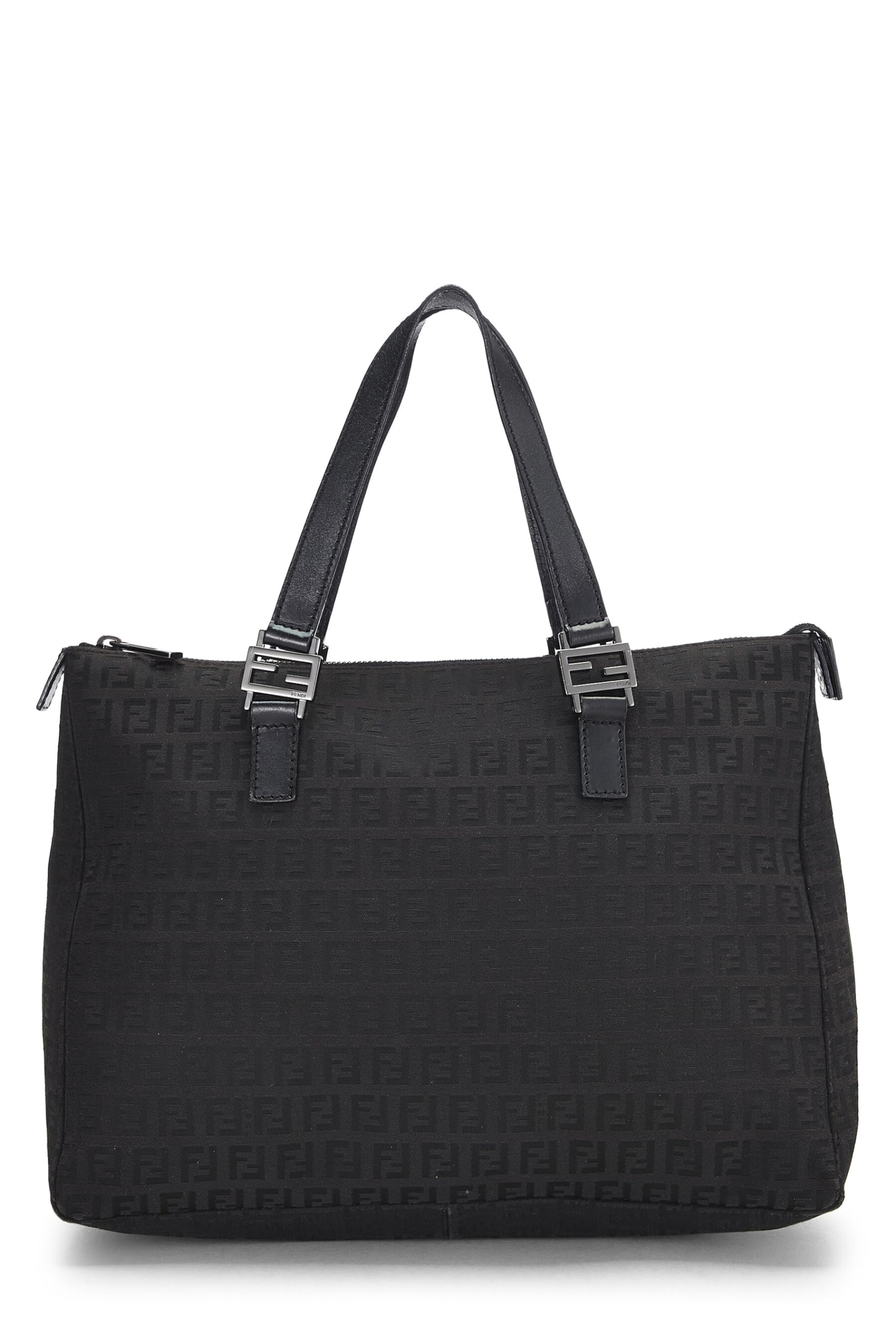 Fendi,  Black Zucchino Canvas Tote Small, Black