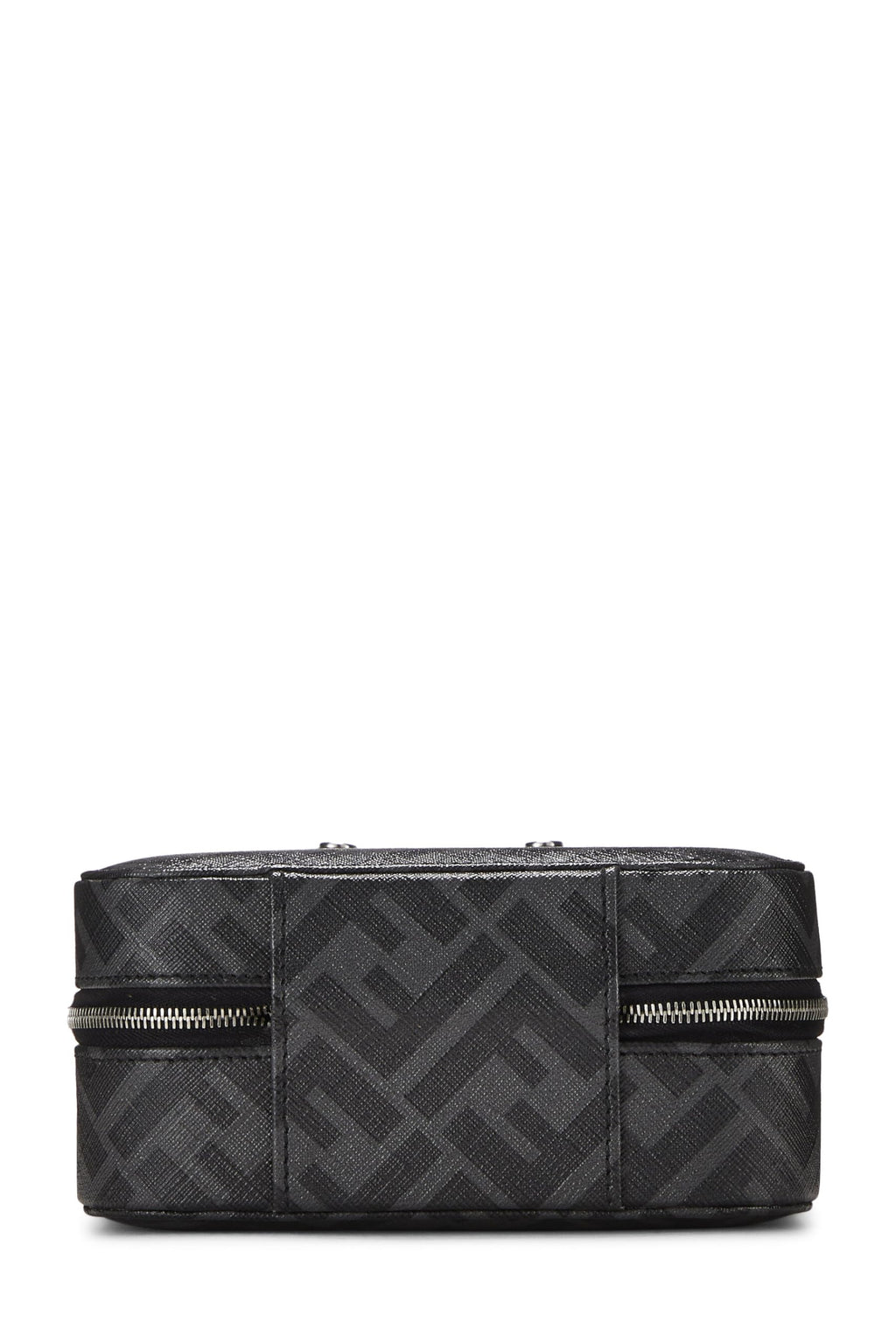 Fendi,  Grey Zucca Jewelry Case, Black
