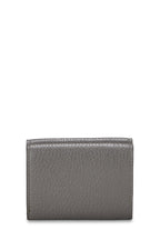 Fendi,  Grey Leather Tri-Fold Wallet, Grey