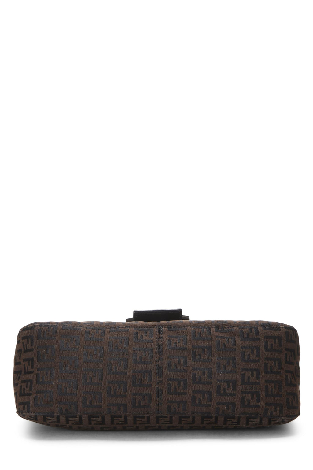 Fendi,  Black Nylon Zucchino Shoulder Bag, Brown