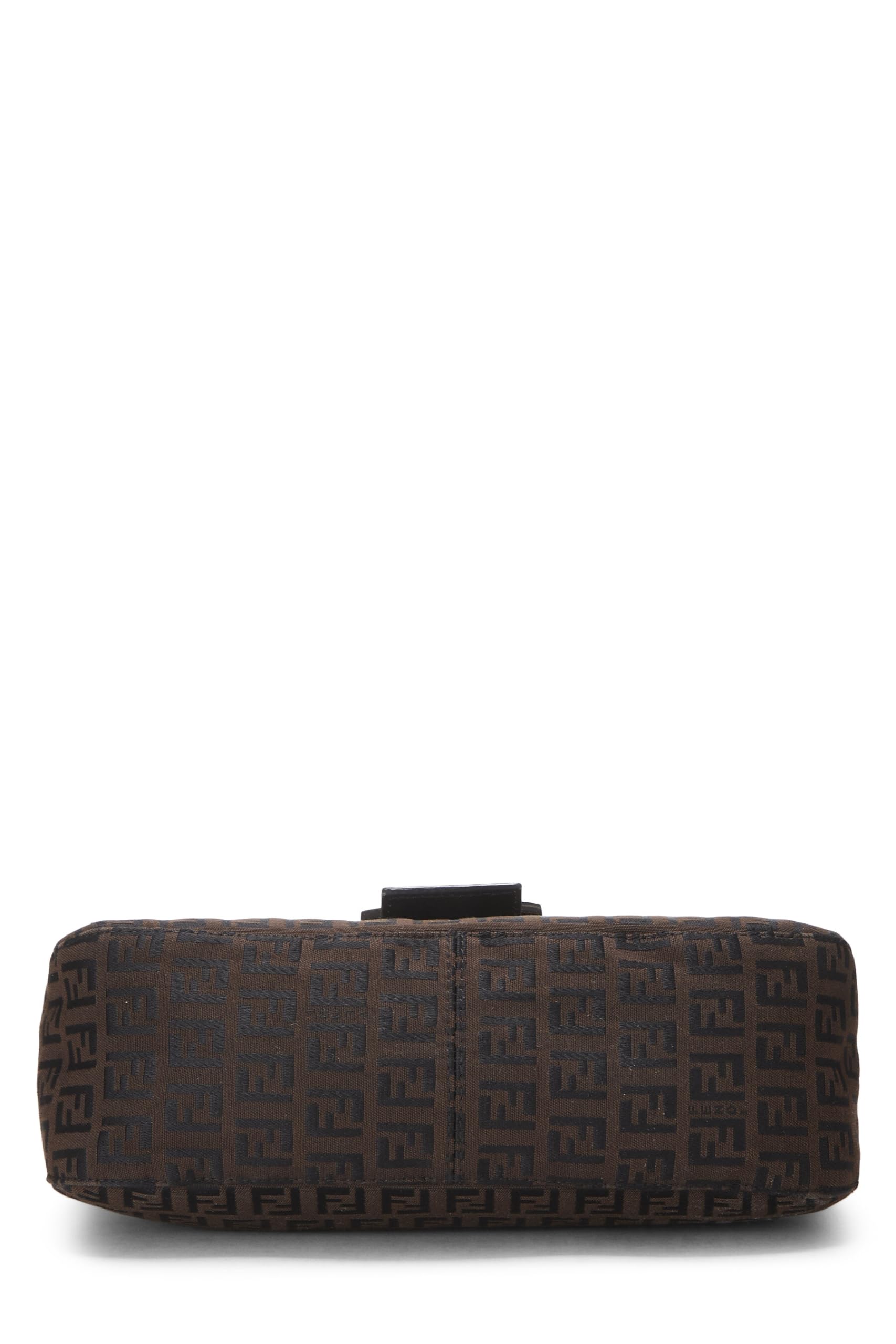 Fendi,  Black Nylon Zucchino Shoulder Bag, Brown