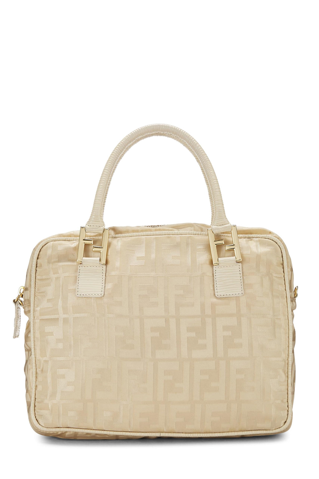 Fendi,  Beige Zucca Nylon Handbag, Beige