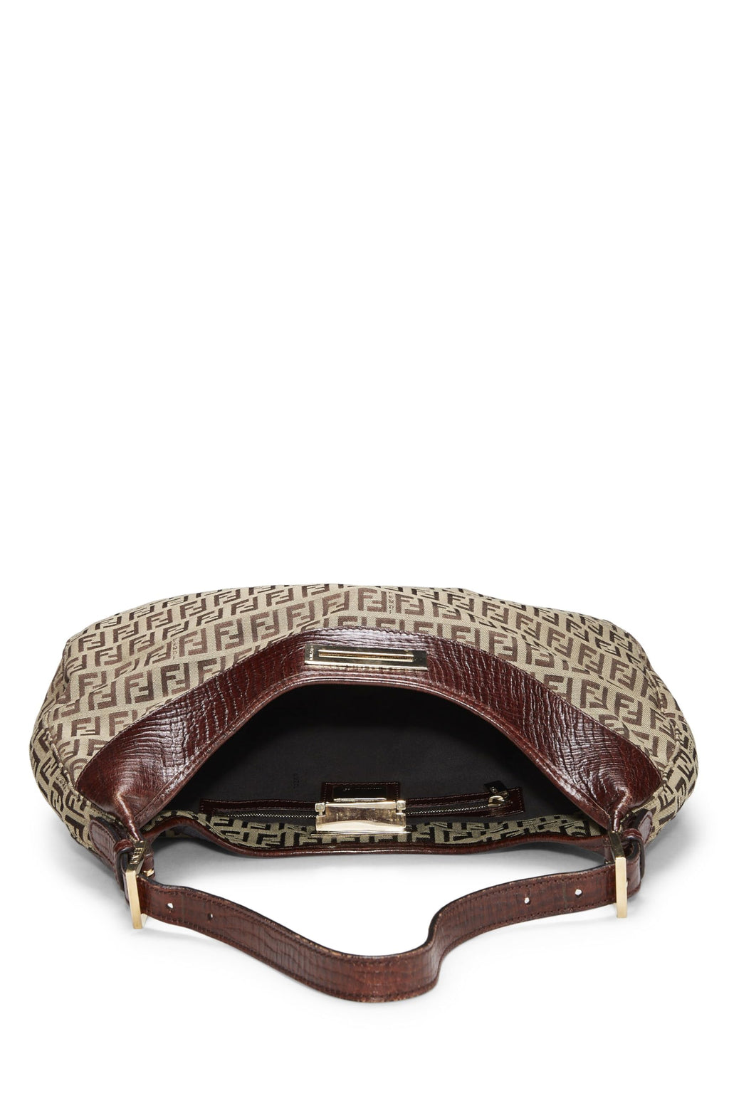 Fendi,  Brown Zucchino Canvas Hobo Bag, Brown