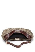 Fendi,  Brown Zucchino Canvas Hobo Bag, Brown