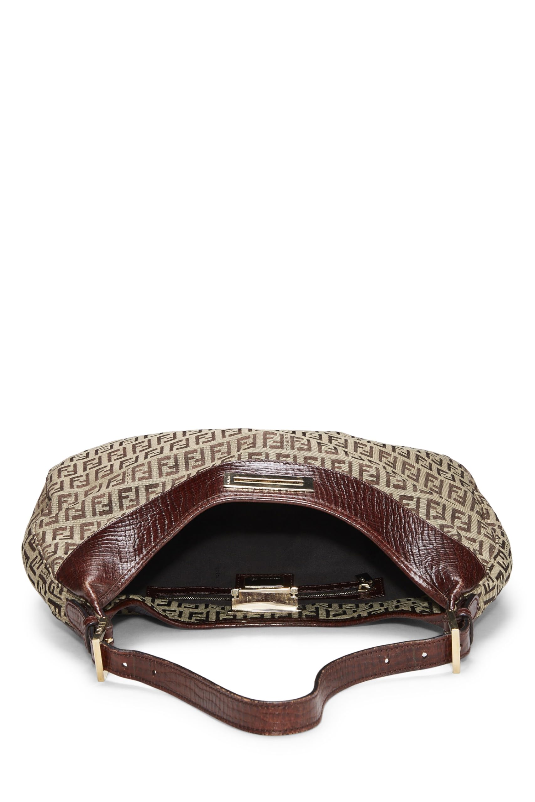 Fendi,  Brown Zucchino Canvas Hobo Bag, Brown