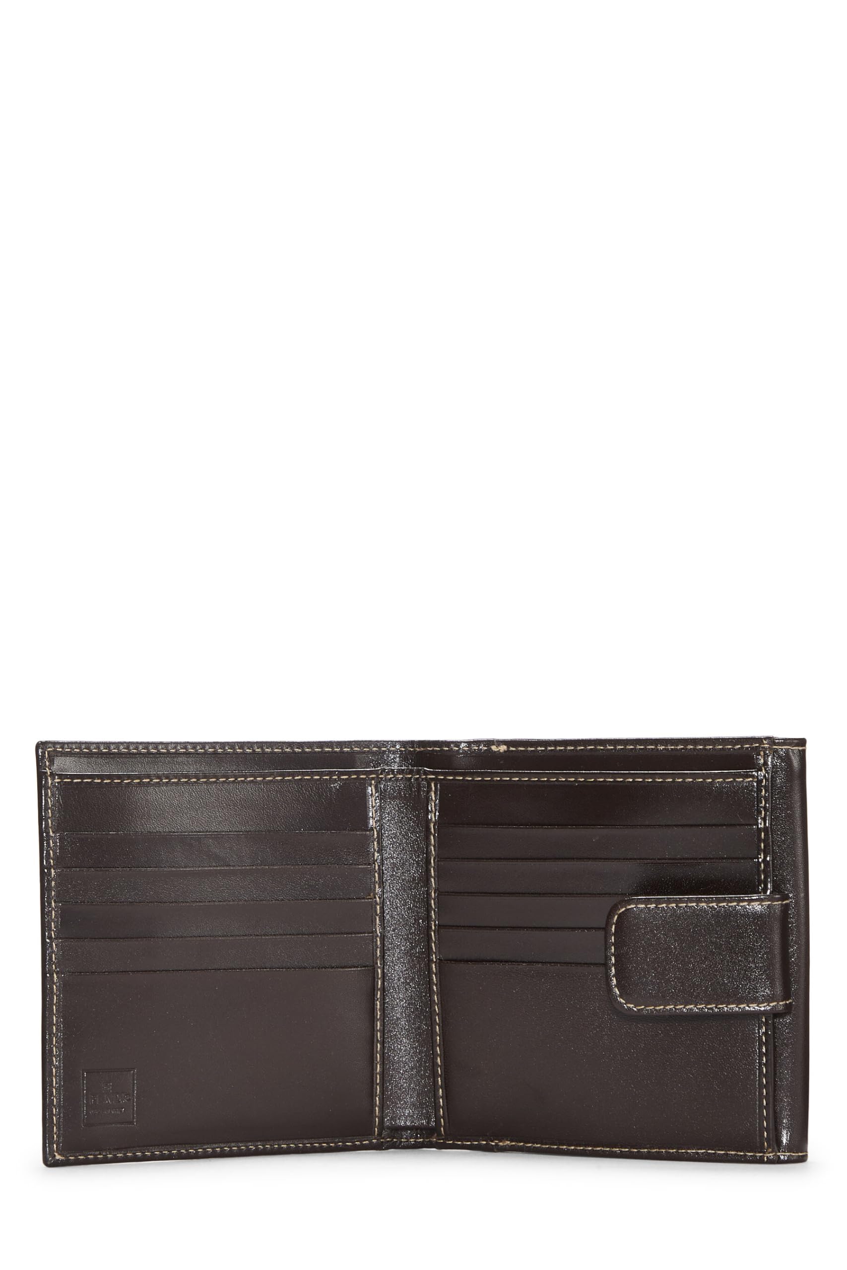 Fendi,  Brown Zucca Canvas Compact Wallet, Brown