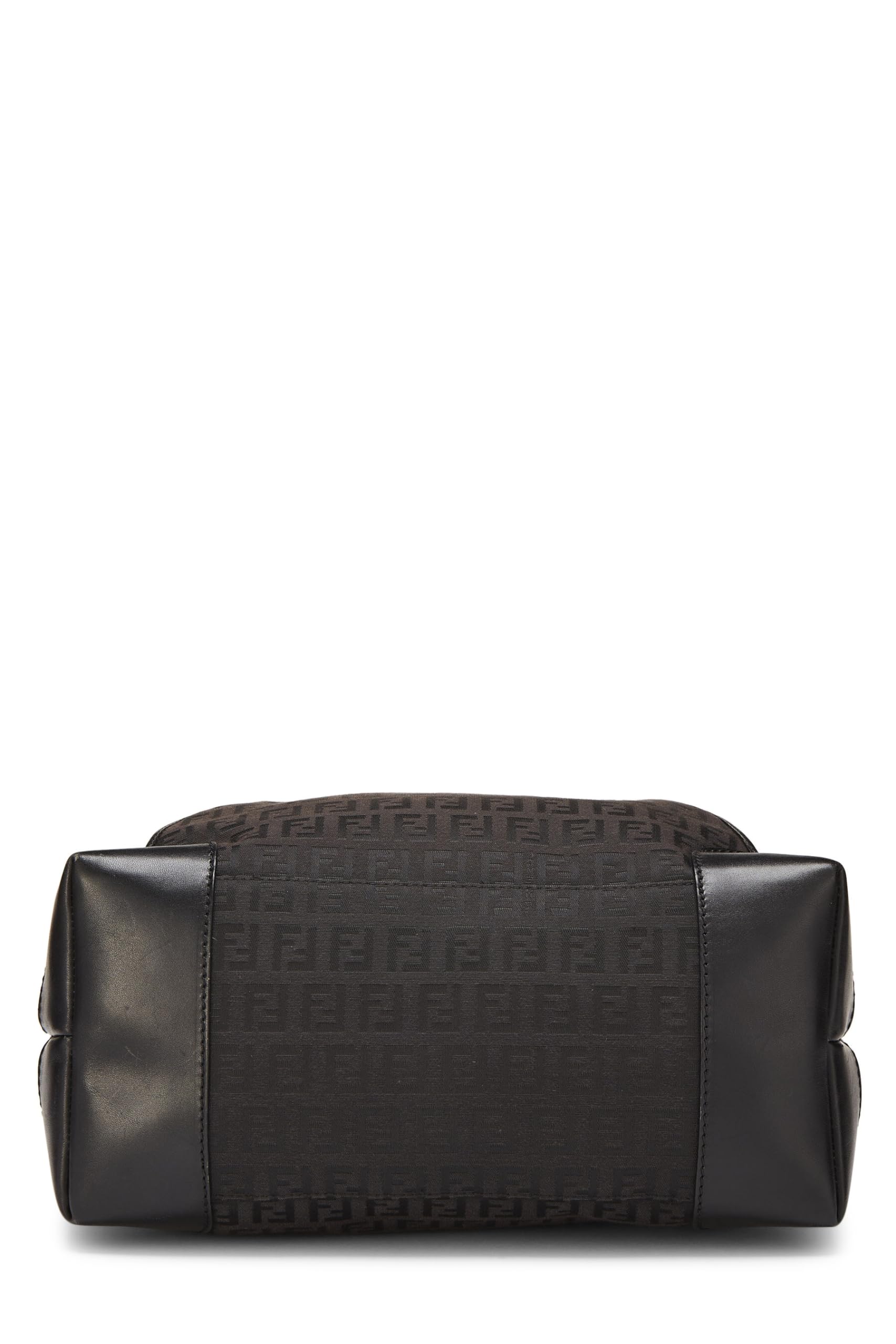 Fendi,  Black Zucchino Canvas Hobo, Black