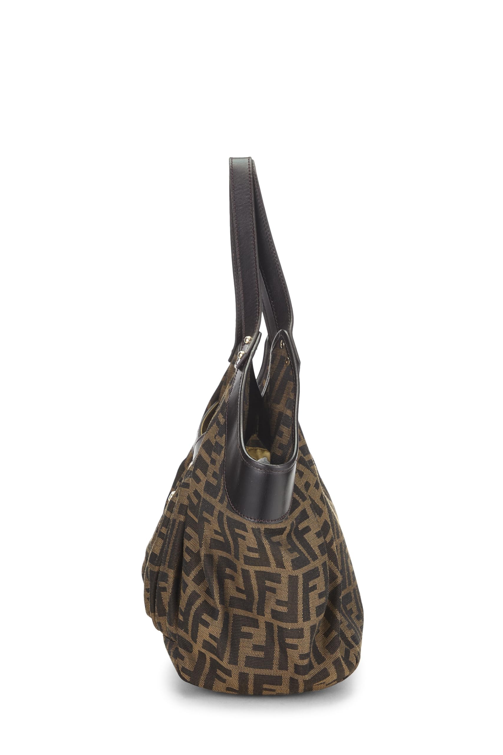 Fendi,  Brown Zucca Canvas Chef Pocket Tote Large, Brown
