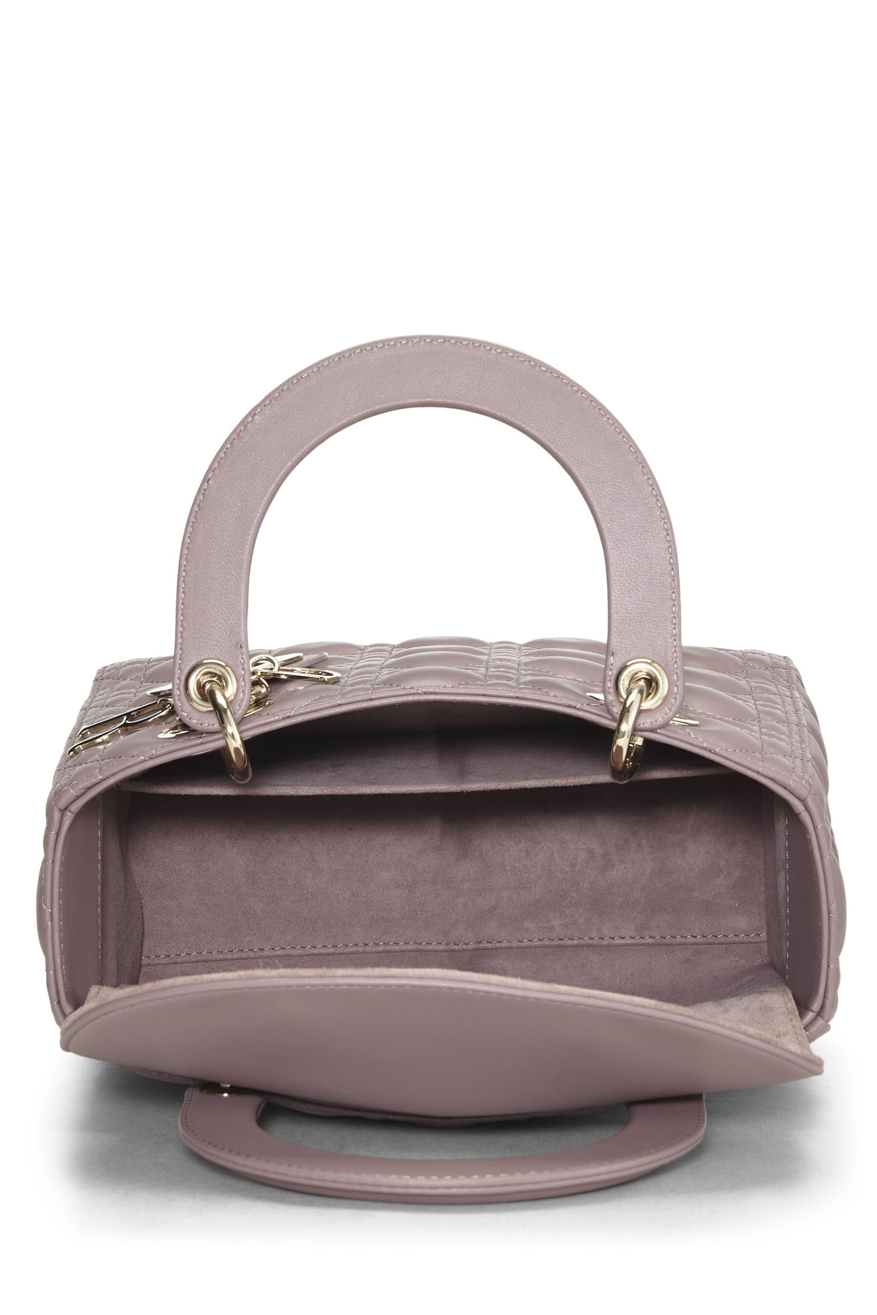 Dior,  Purple Cannage Quilted Lambskin Lady Dior Medium, Purple