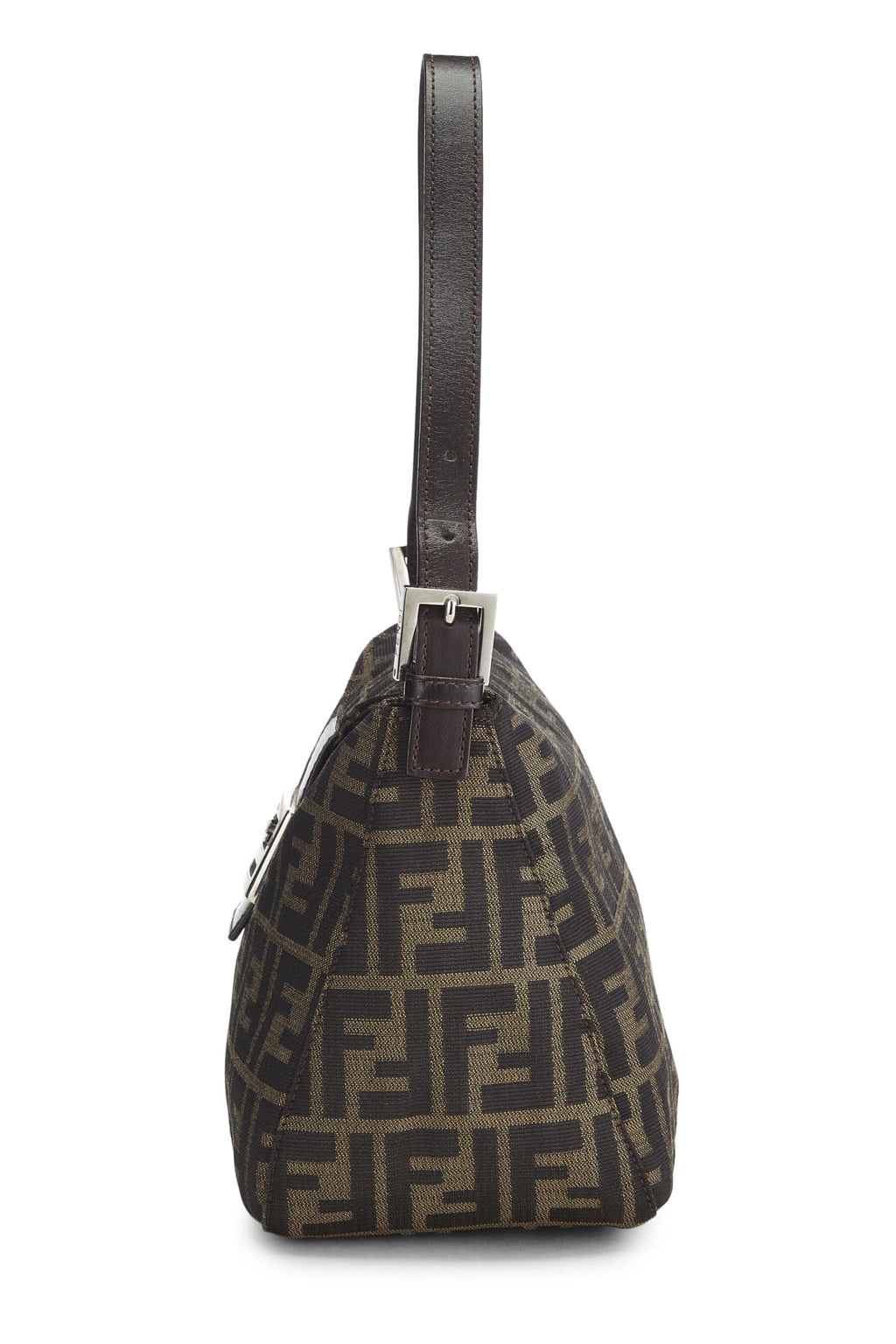 Fendi,  Brown Zucca Canvas Shoulder Bag, Brown