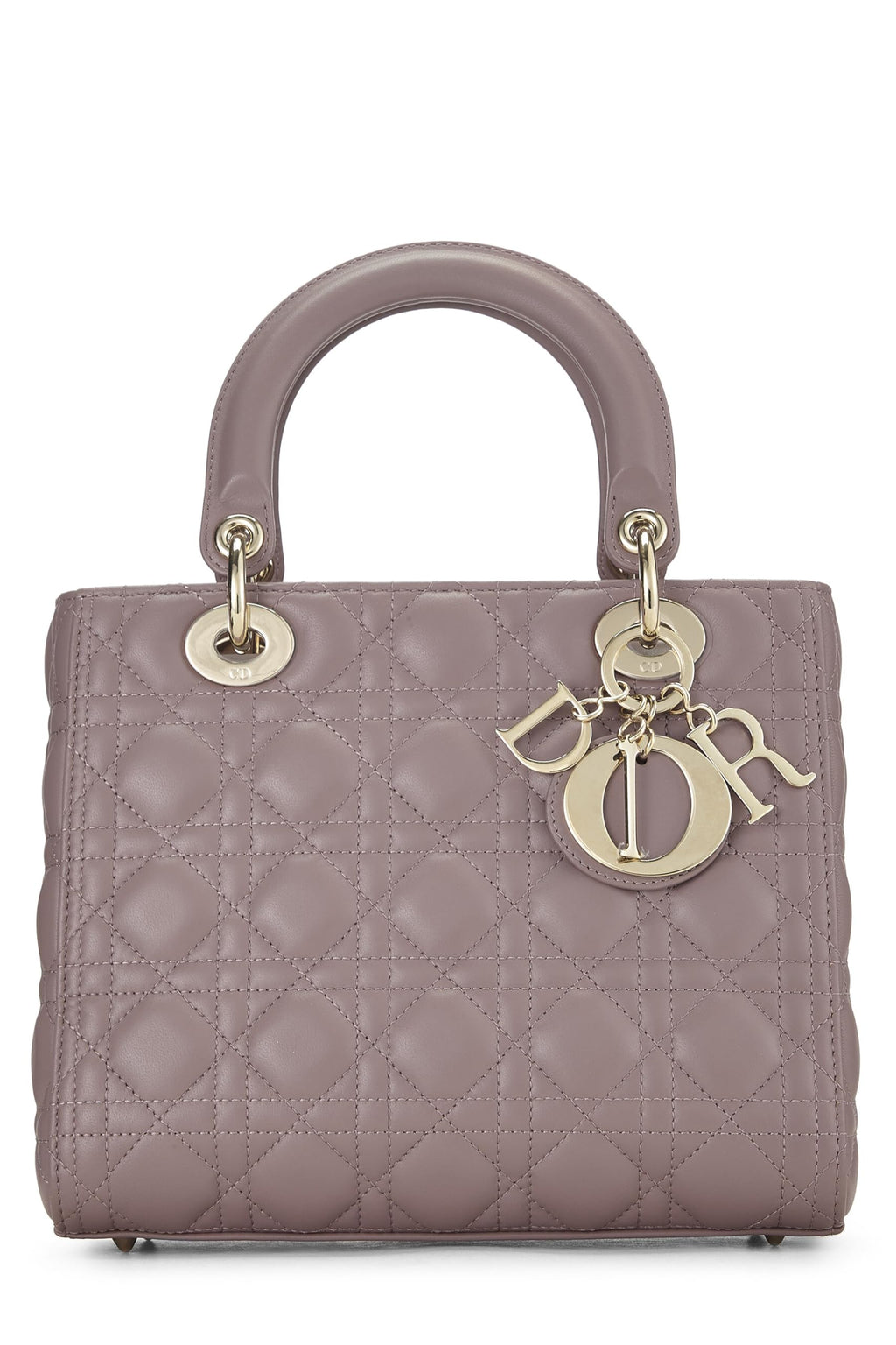 Dior,  Purple Cannage Quilted Lambskin Lady Dior Medium, Purple