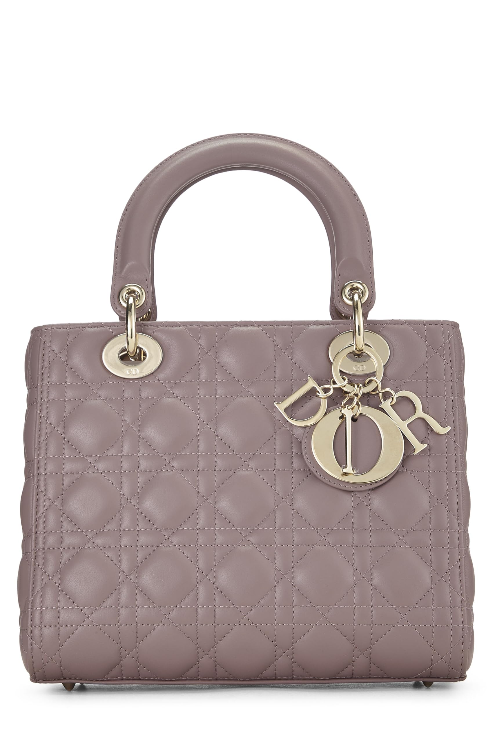 Dior,  Purple Cannage Quilted Lambskin Lady Dior Medium, Purple