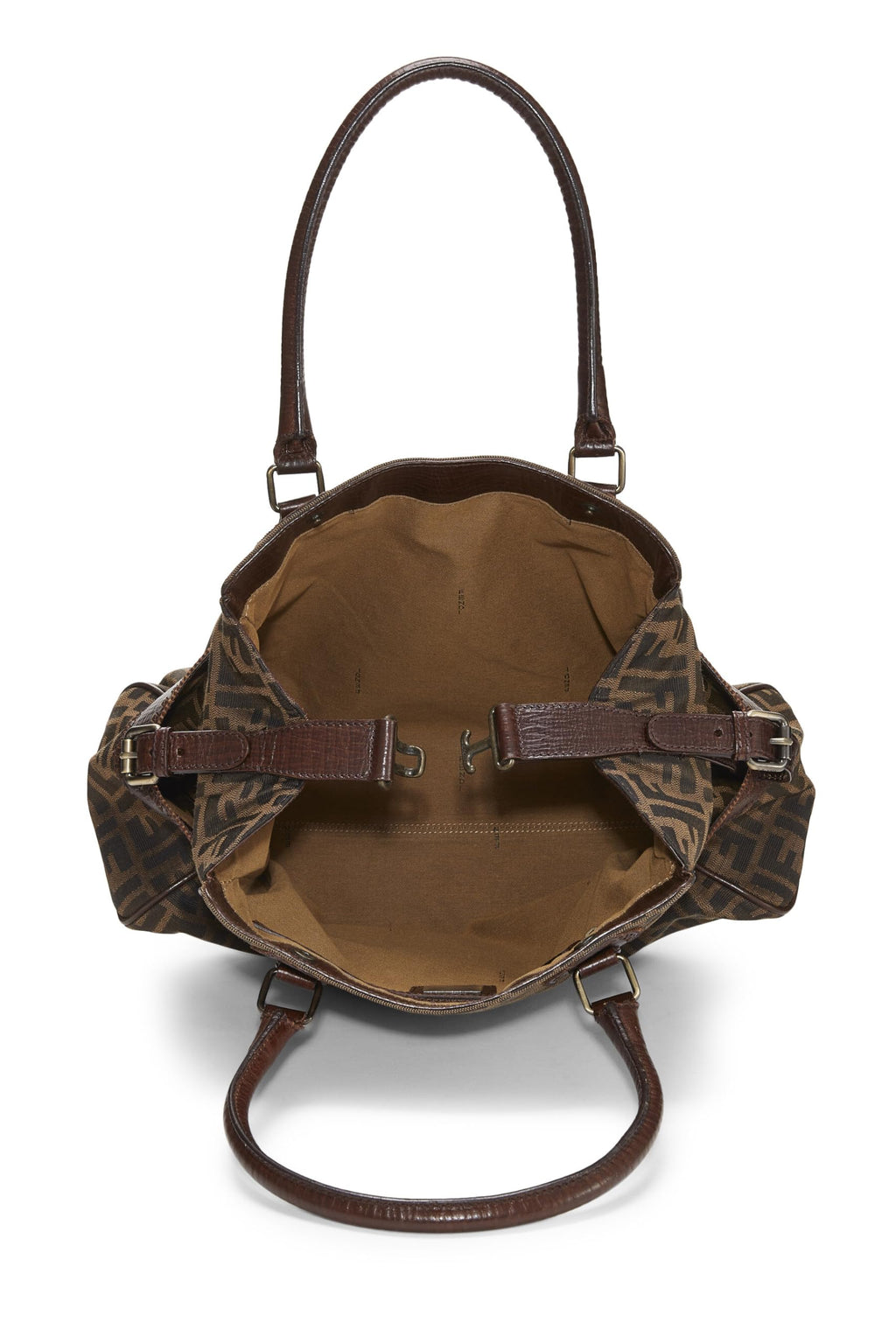 Fendi,  Brown Zucca Velour Bag Du Jour Small, Brown