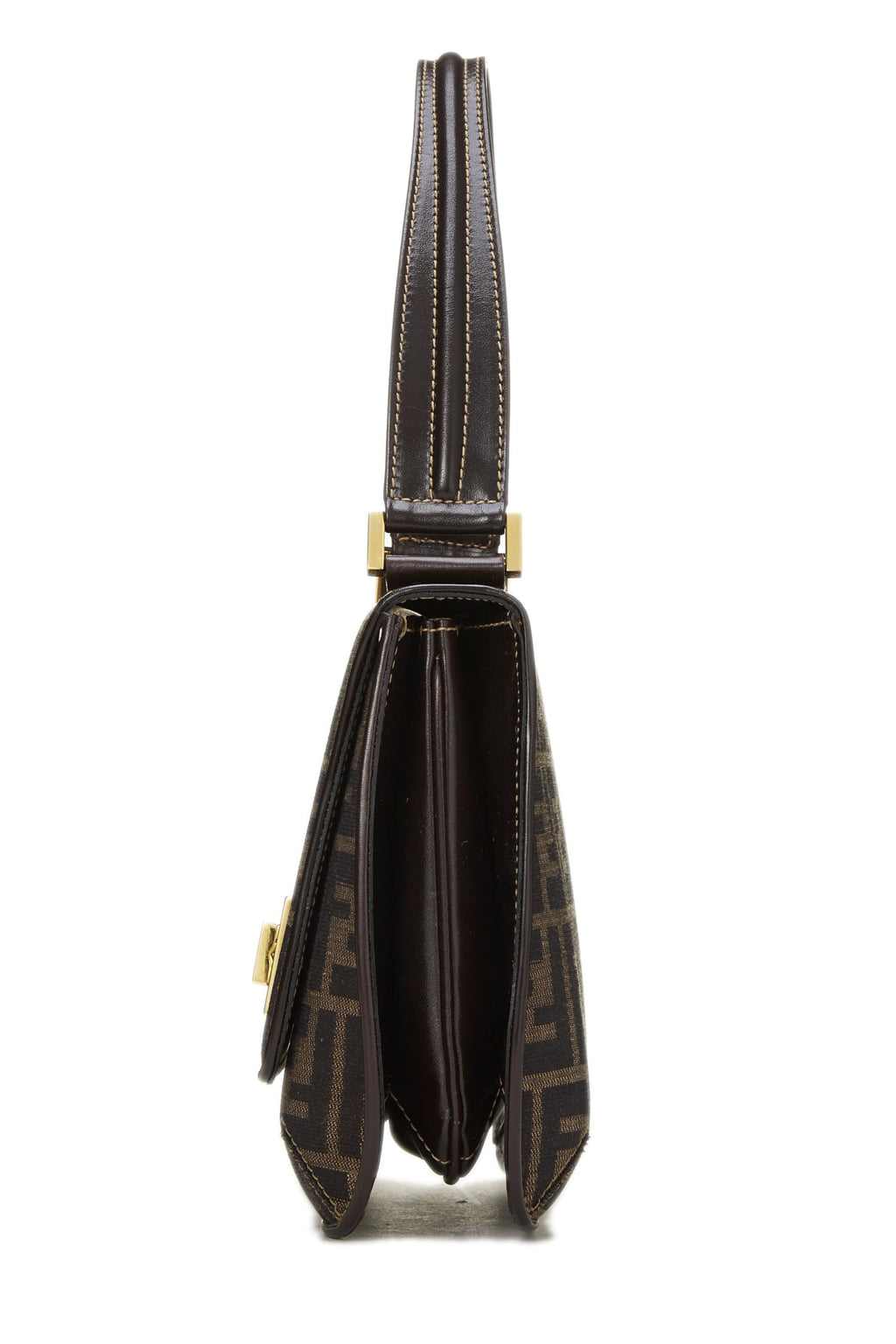 Fendi,  Brown Zucca Canvas Shoulder Bag, Brown