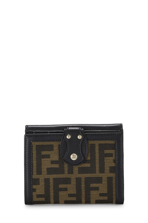 Fendi,  Brown Zucca Canvas Compact Wallet, Brown
