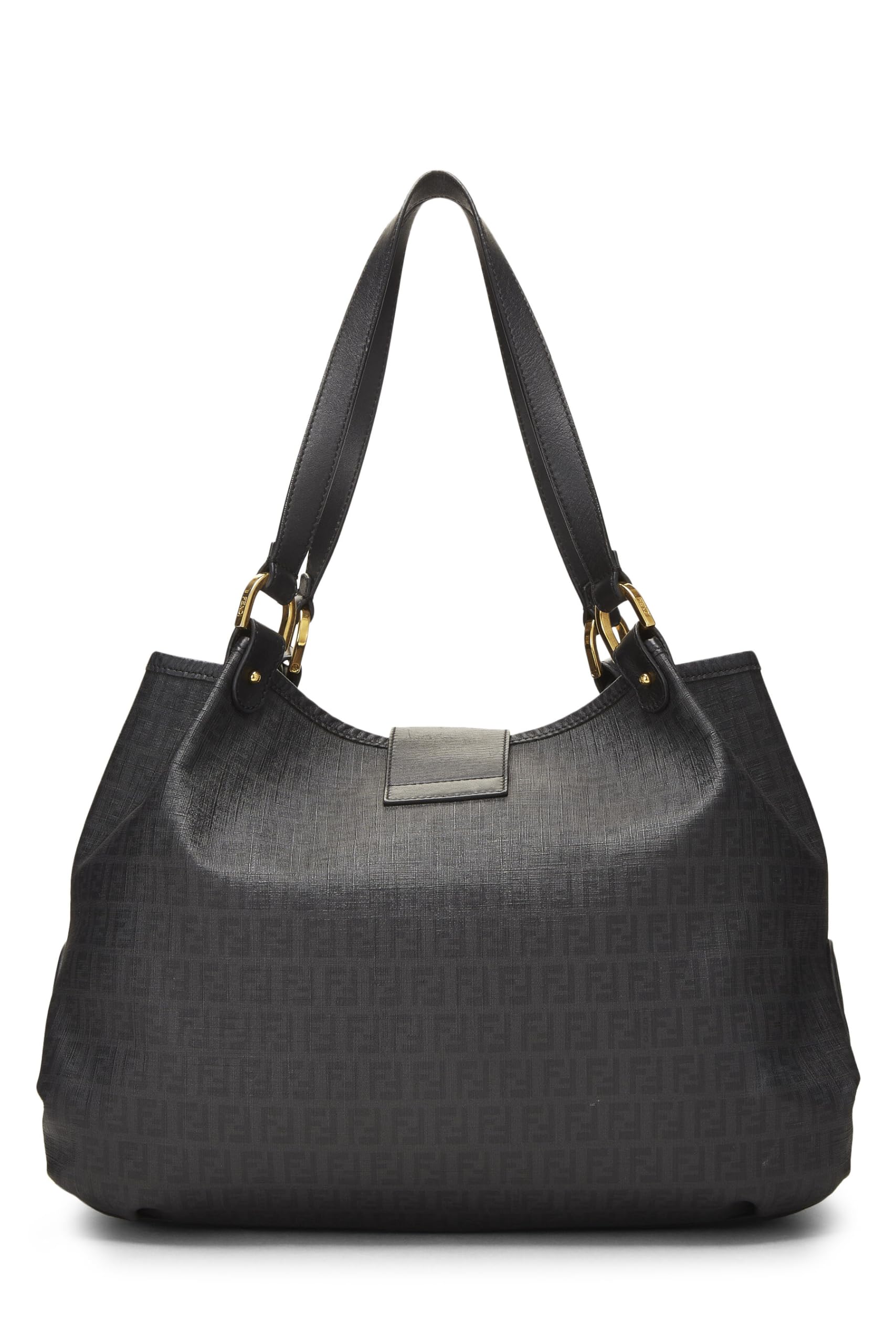 Fendi,  Black Zucchino Chiusura Tote, Black