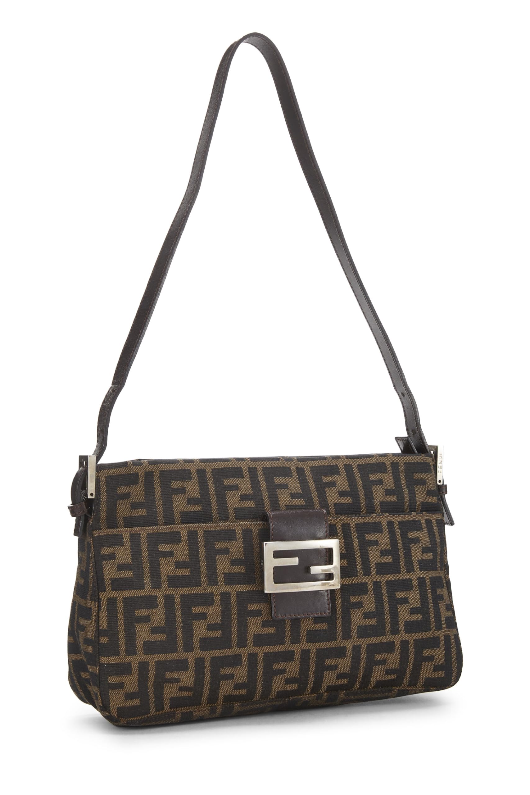 Fendi,  Brown Zucca Canvas Shoulder Bag, Brown