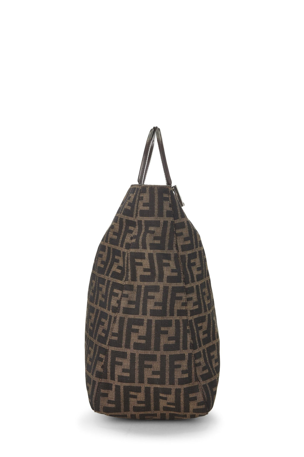 Fendi,  Brown Zucca Canvas Handbag Large, Brown