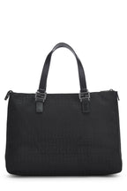 Fendi,  Black Zucchino Canvas Tote Small, Black