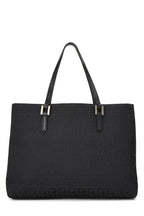 Fendi,  Black Zucchino Canvas Tote Small, Black