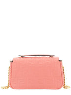 Fendi Baguette Medium Nappa Leather Chain Shoulder Bag Pink