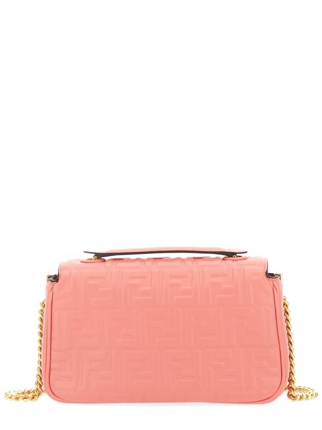 Fendi Baguette Medium Nappa Leather Chain Shoulder Bag Pink