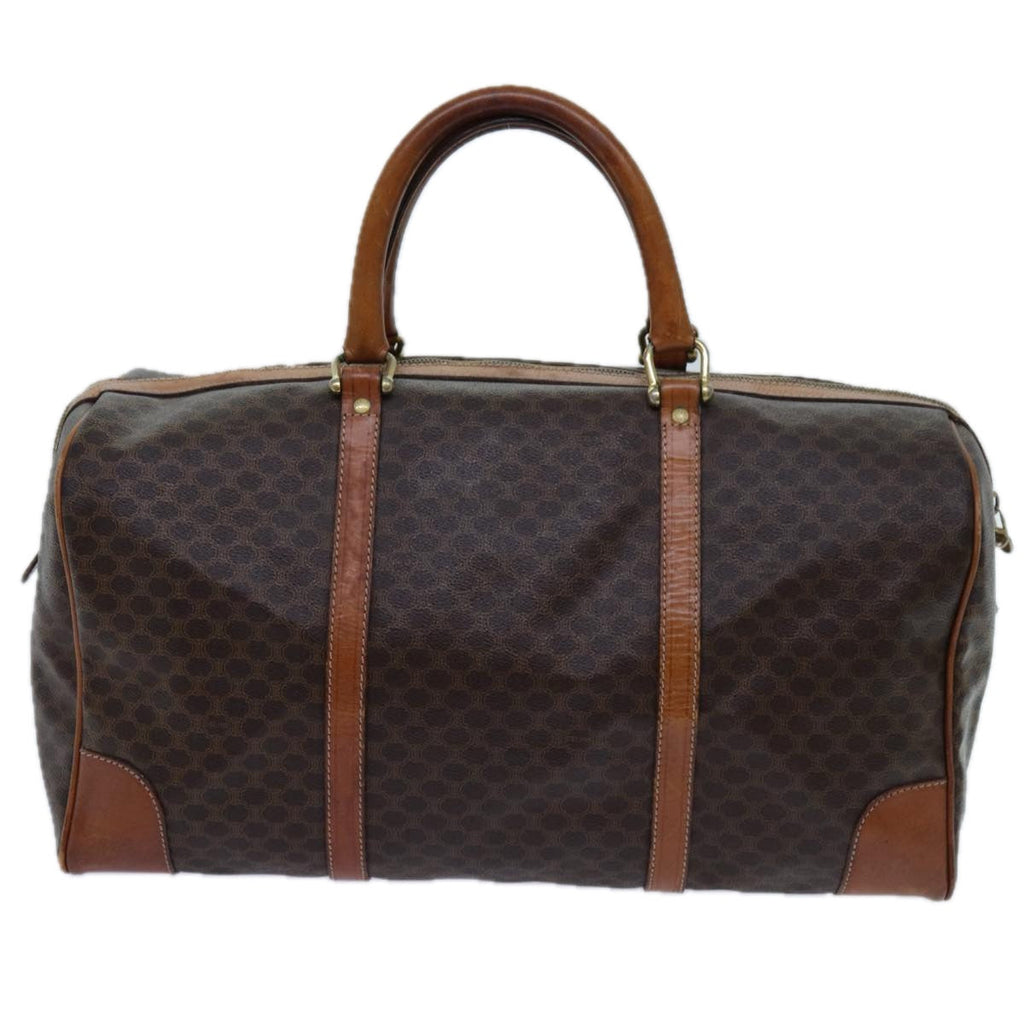 CELINE Macadam Canvas Boston Bag PVC Brown  72070