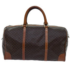 CELINE Macadam Canvas Boston Bag PVC Brown  72070