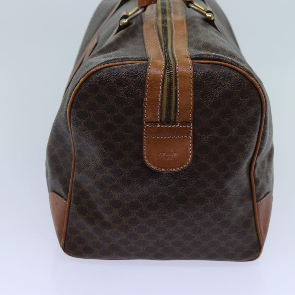 CELINE Macadam Canvas Boston Bag PVC Brown  72070