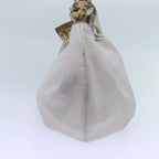 CELINE Shoulder Bag Leather White Auth 72072