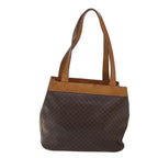 CELINE Macadam Canvas Shoulder Bag PVC Brown Auth 72075