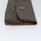 CELINE Macadam Canvas Clutch Bag PVC Brown  72089